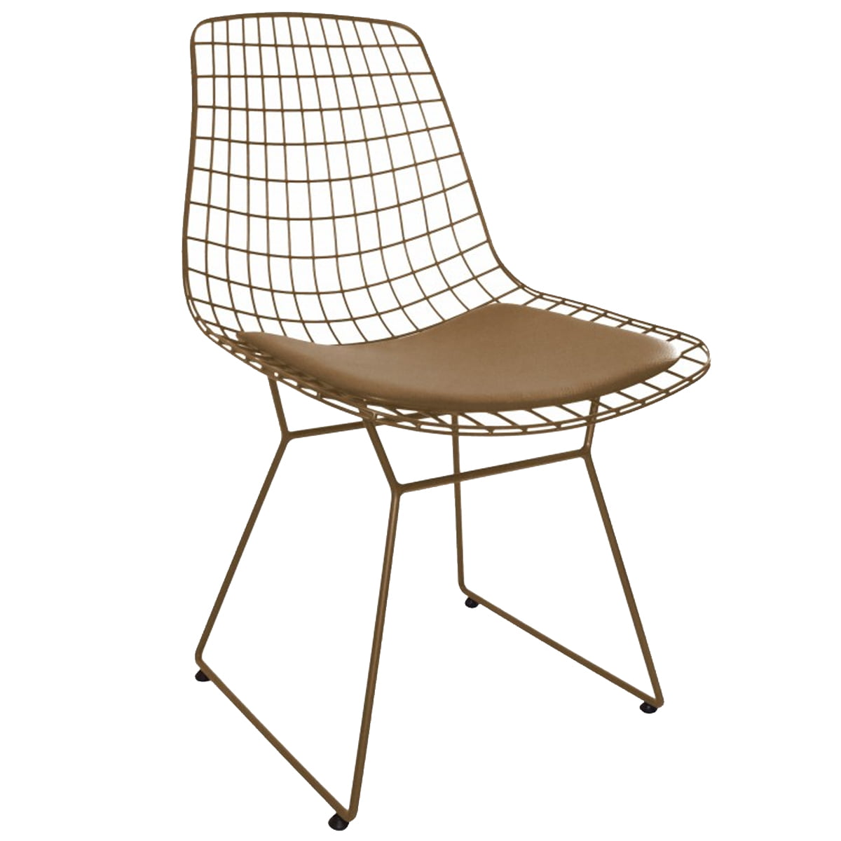 Padded Wire Mesh Metal Chair Ergonomic Lightweight Practical