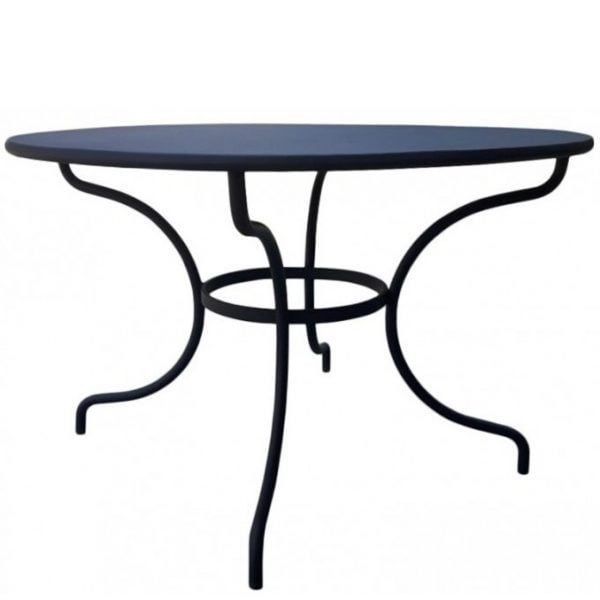 Round 100cm Metal Dining Table For, Large Round Metal Outdoor Dining Table