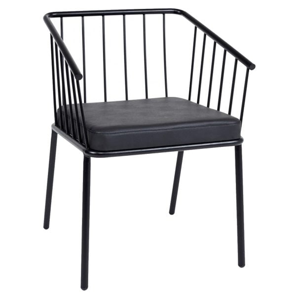 Modern Wrought Iron Armchair, Iron Outdoor Furniture
