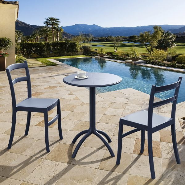 Plastic Stackable Chair For Outdoor, Patio Plastic Chairs And Table