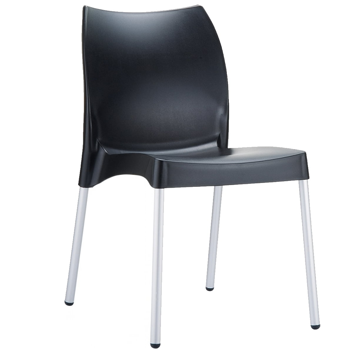 Plastic Stackable Outdoor Chair, Black Plastic Stackable Outdoor Chairs