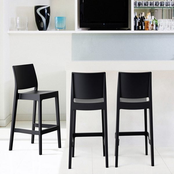 Stackable Plastic Bar Stool Chair, Plastic Stackable Bar Stools