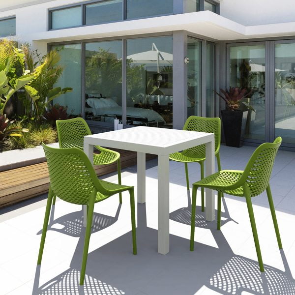 Garden Patio Square Plastic Table, Patio Plastic Chairs And Table