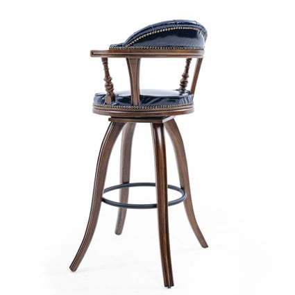 Captains Bar Stool Colonial Swivel, Wooden Captains Chair Bar Stools