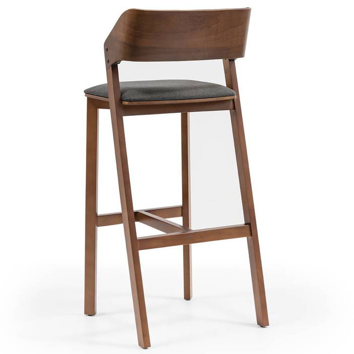 Minimalist Modern Wooden Bar Chair, How To Recover Bar Stools With Leather