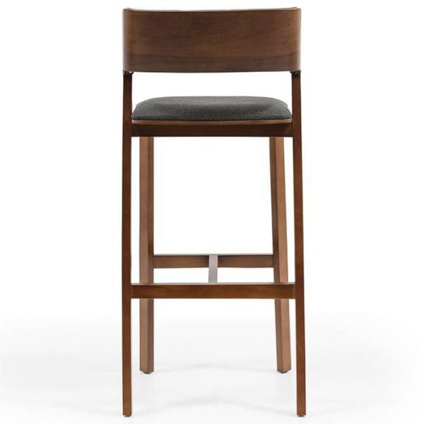 Minimalist Modern Wooden Bar Chair, Wooden Bar Stools With Backs On Them