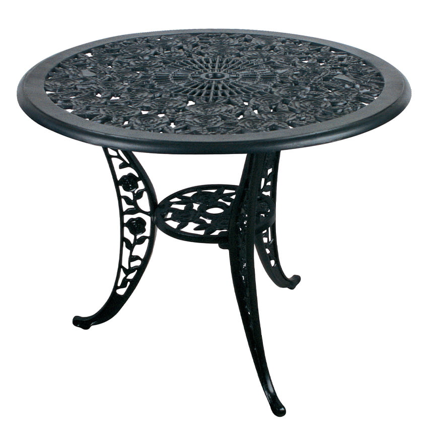 Rose Design Aluminum Round Table Neo Ca Furniture Outdoor - Outdoor Furniture Cast Iron Vs Aluminum